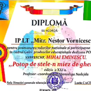Concurs de inteligență literară „Potop de stele-n miez de ghenar”