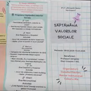 Săptămâna Valorilor Sociale
